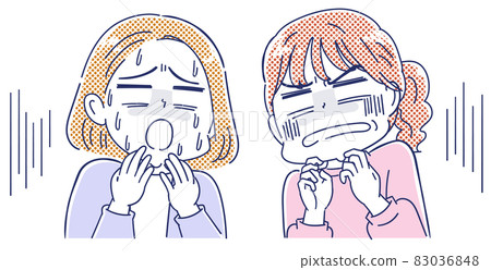 Facial expressions of two women 83036848