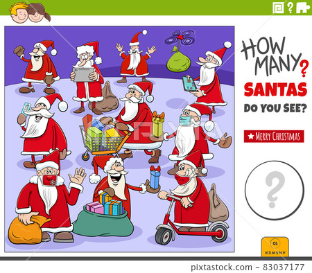 how many cartoon Santa Claus characters educational task 83037177