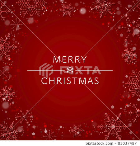Christmas image Snowflake Glitter material Red Merry Christmas letters Christmas image Snowflake Glitter material Red Merry Christmas letters 83037487