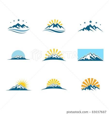 High Mountain icon Template Vector illustration High Mountain icon Template Vector illustration 83037687