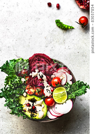 Avocado with Kale and Beet Salad Avocado with Kale and Beet Salad 83037854