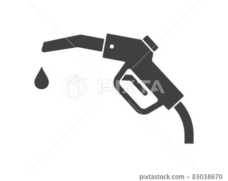 Gasoline pump nozzle icon on white background. Vector illustration. Gasoline pump nozzle icon on white background. Vector illustration. 83038670