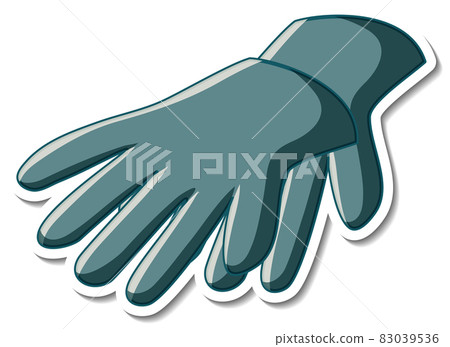 Gloves sticker on white background 83039536