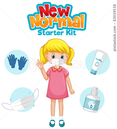 New Normal with a girl wearing mask 83039538