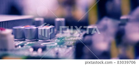 Semiconductor. cpu chip located on the green motherboard of the computer. Semi conductor motherboard circuit board. Hightech computer board with manufacture chip pcb technology. Smart phone iot chip. Semiconductor. cpu chip located on the green motherboard of the computer. Semi conductor motherboard circuit board. Hightech computer board with manufacture chip pcb technology. Smart phone iot chip. 83039706