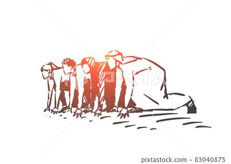 Competition, success, leadership, champion, winner concept sketch. Hand drawn isolated vector illustration 83040875