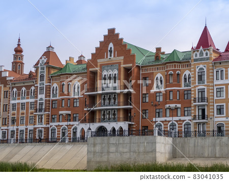 Houses on the Bruges embankment in the style of Belgian urban architecture in Yoshkar-Ola, Russia Houses on the Bruges embankment in the style of Belgian urban architecture in Yoshkar-Ola, Russia 83041035