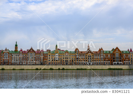 Houses on the Bruges embankment in the style of Belgian urban architecture in Yoshkar-Ola, Russia Houses on the Bruges embankment in the style of Belgian urban architecture in Yoshkar-Ola, Russia 83041121
