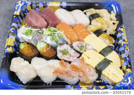Assorted delicious sushi Assorted delicious sushi 83041579