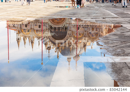 St Mark's Basilica, water reflection view, Venice, Italy St Mark's Basilica, water reflection view, Venice, Italy 83042144