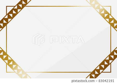 豪華鉚釘線背景 2 水平位置白色和金色 83042191