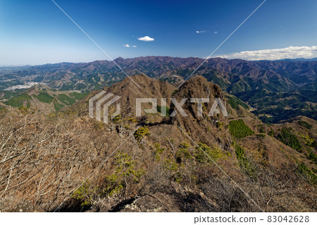 從鹿嶽山和八角山看到的一之嶽山和四俁山 83042628