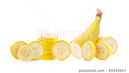 Banana slice isolated on white 83043647