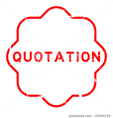 Grunge red quotation word rubber seal stamp on... - Stock Illustration ...