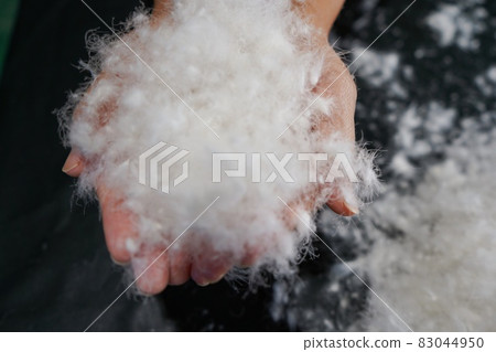 Down ball image material of fluffy waterfowl feathers 83044950