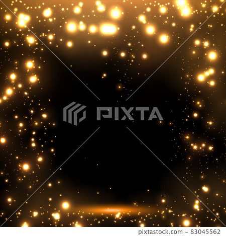Gold sparkle glitter falling background 83045562