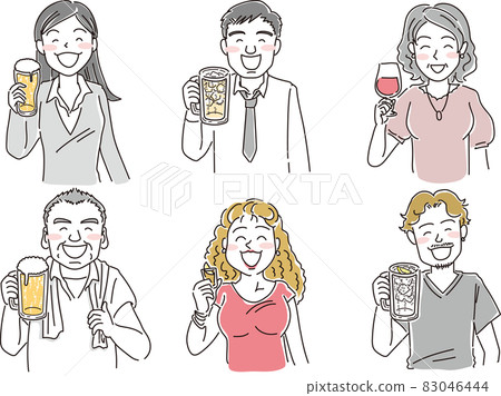 People who are smiling with alcohol 83046444