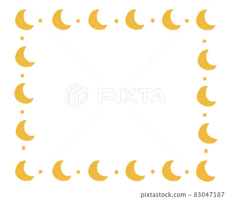 yellow moon frame illustration yellow moon frame illustration 83047187