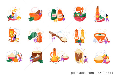 Spices Flat Recolor Set 83048754