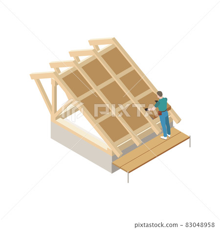 Roofing Isometric Icon 83048958