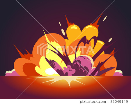 Cartoon Explosion Illustration 83049149