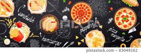 Fast Food Seamless Pattern 83049162