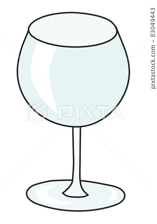 Gin balloon cocktail glass. Stylish hand-drawn doodle cartoon style gin colored vector illustration. For party card, invitations, posters, bar menu or alcohol cook book recipe 83049443
