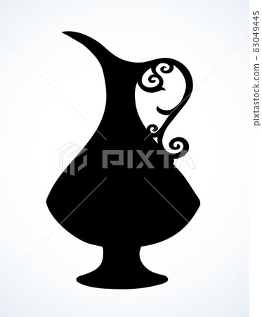 Silhouette of the Arab jug. Vector drawing 83049445