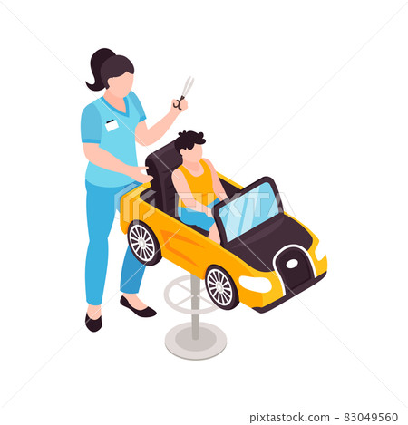 Isometric Hairdresser Illustration 83049560