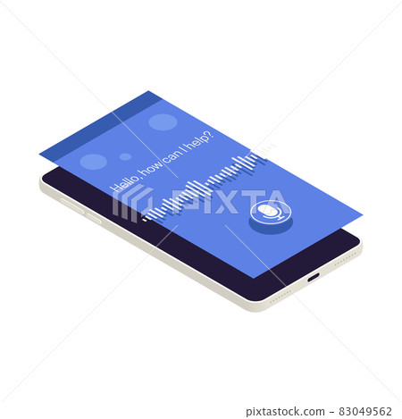 Isometric Voice Assistant Icon 83049562