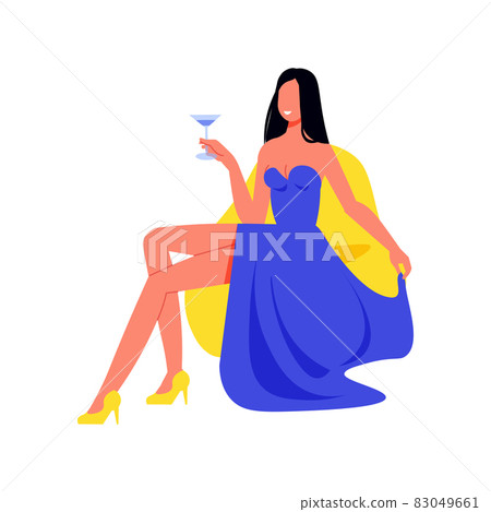 Woman In Dress Icon Woman In Dress Icon 83049661