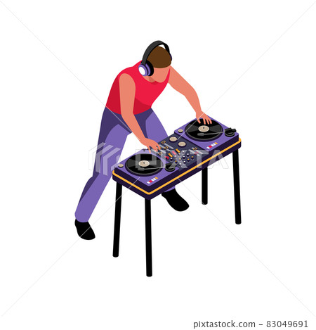Dj Isometric Icon 83049691