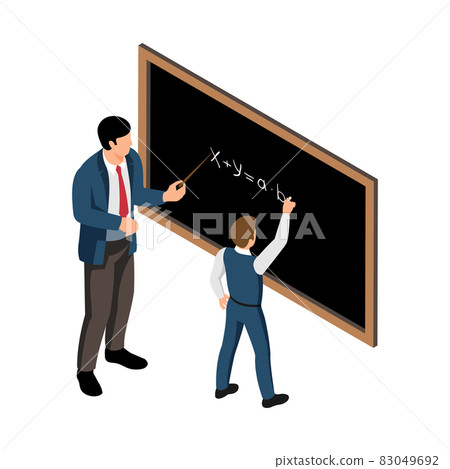 Isometric School Lesson Icon Isometric School Lesson Icon 83049692