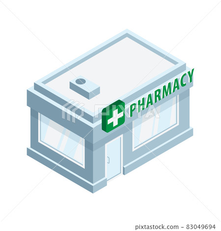 Isometric Pharmacy Icon 83049694