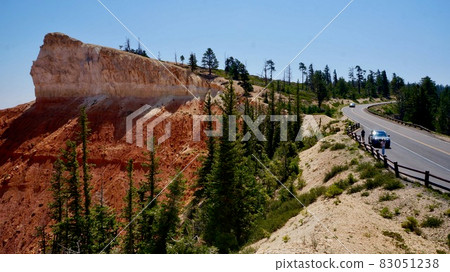 American Nature / Bryce Canyon National Park. The road in the park. American Nature / Bryce Canyon National Park. The road in the park. 83051238