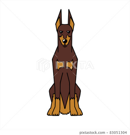 Doberman facing forward 83051304