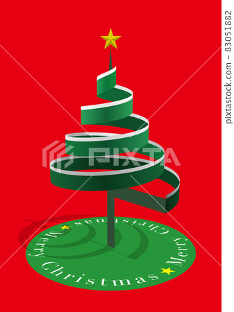 Three-dimensional ribbon-shaped Christmas tree vector illustration Three-dimensional ribbon-shaped Christmas tree vector illustration 83051882