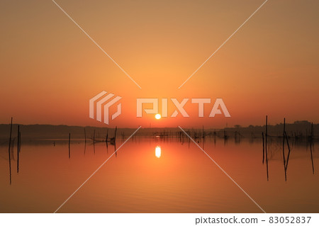 因波沼的風景和日出 因波沼的風景和日出 83052837
