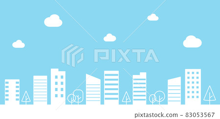 Simple buildings - Stock Illustration [83053567] - PIXTA