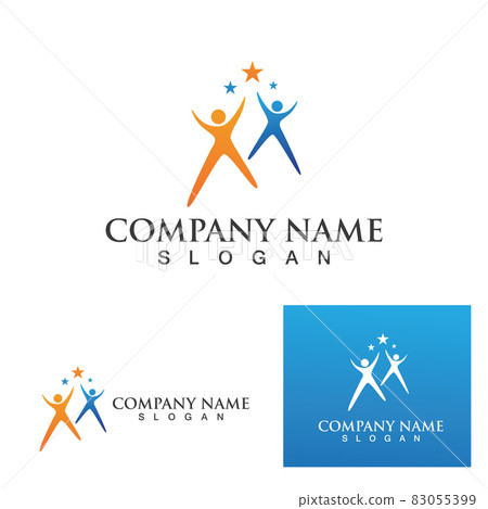 Human character logo sign Human character logo sign 83055399