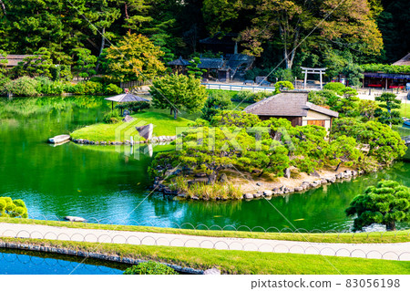 Okayama Prefecture Okayama Korakuen (view from Yuishinzan) 83056198
