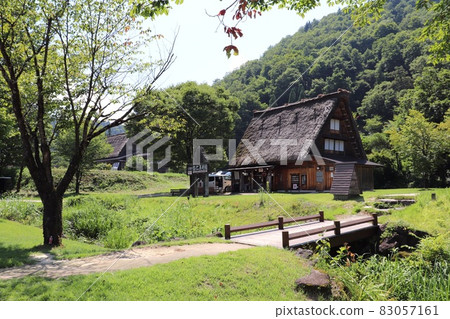 Japanese thatched-roof old folk house 83057161