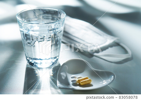 Medicine, mask and mineral water Medicine, mask and mineral water 83058078