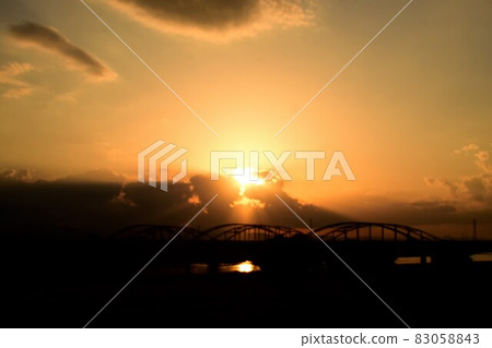 Gunma autumn sky and sunshine 83058843