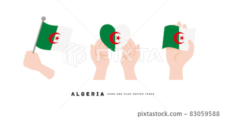 Hand Holding Flag icon, flag on hand vector on white background