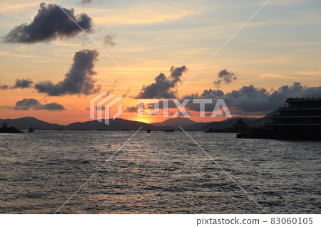 view of Hong Kong sunset as seen from ferry 22 May 2021 83060105
