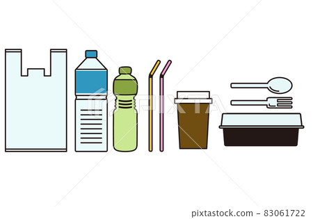 Disposable plastic garbage image illustration Disposable plastic garbage image illustration 83061722