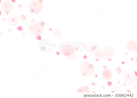 Fleeting and beautiful watercolor cherry blossom background illustration 2 83062442