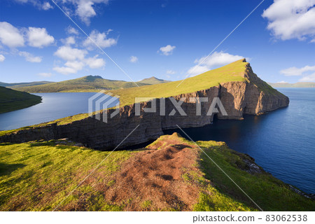 View of Lake Leitisvatn, Faroe Islands View of Lake Leitisvatn, Faroe Islands 83062538