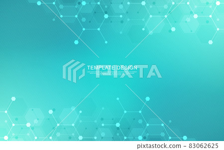 Abstract background of hexagons pattern and... - Stock Illustration ...